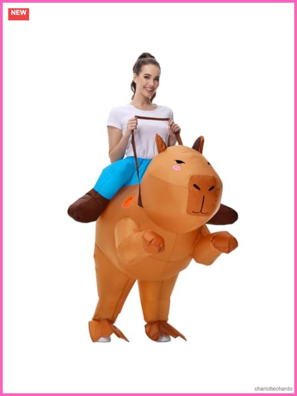 Adult Inflatable Capybara Costume Blow Up Halloween Funny Ride On